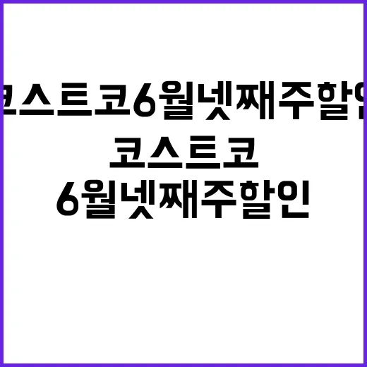 코스트코 6월 넷째주 할인: 꼭 챙겨야 할 아이템 - 요약