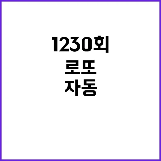 1230회 자동으로 로또를 사봤더니, 기대보다 더 신경 쓰였던 후기 - 요약