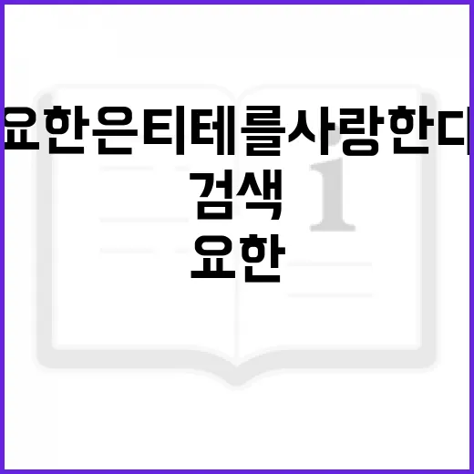 ‘요한은 티테를 사랑한다’를 검색해봤더니 생긴 의외의 생활 실험 - 요약