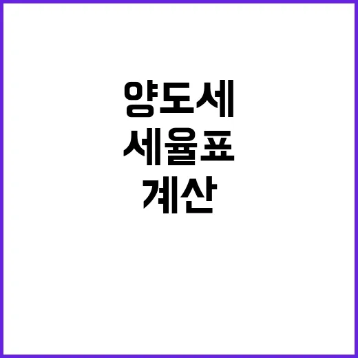 양도세기본세율 직접 계산해봤더니, 세율표보다 먼저 봐야 할 게 있었다 - 요약