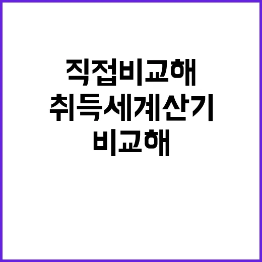 취득세계산기 믿고 눌렀다가 숫자가 달라져서 직접 비교해본 이야기 - 요약