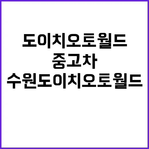 수원도이치오토월드 직접 가봤더니, 중고차 구경은 이렇게 해야 덜 지치더라 - 요약