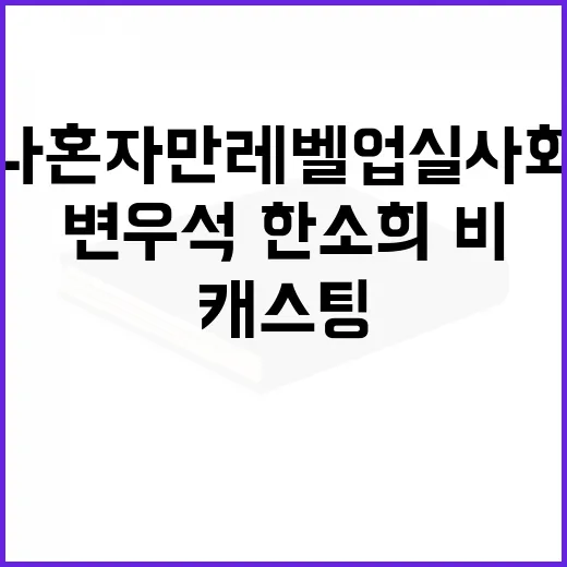 나 혼자만 레벨업 실사화 캐스팅 찾아봤더니, 변우석·한소희·비 이름이 왜 같이 돌까 - 요약