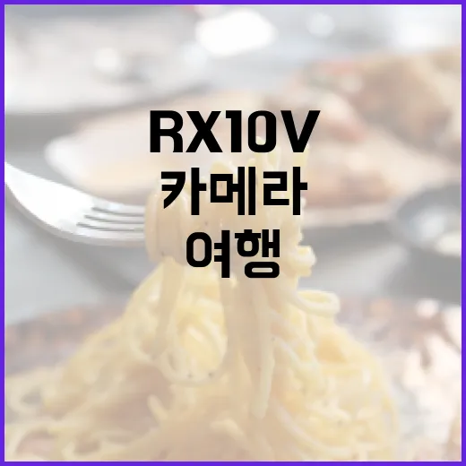 RX10V 소식 보고 내 여행 카메라 기준에 대입해봤더니 - 요약
