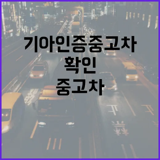 기아인증중고차 사려면 이렇게 확인하면 됩니다 - 요약