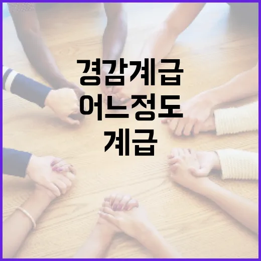경감 계급이 어느 정도인지 쉽게 이해하는 방법 - 요약