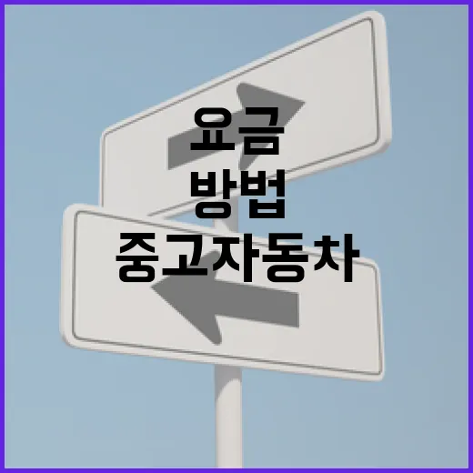 중고자동차 살 때 요금·통행비까지 계산하는 방법 - 요약