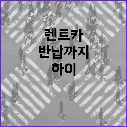 렌트카 처음 빌릴 때 요금 덜 새는 방법: 하이패스·주유·반납까지 이렇게 - 요약