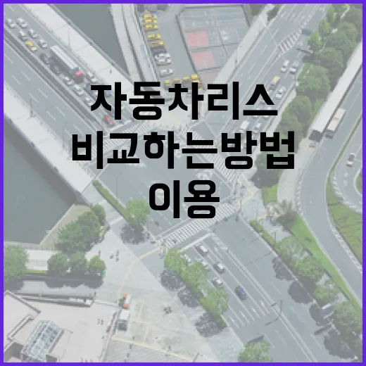 자동차리스 처음 이용하려면 이렇게 비교하는 방법 - 요약