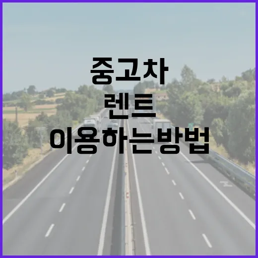 중고차렌트 처음 이용하는 방법, 월 비용과 계약서에서 꼭 볼 것 - 요약