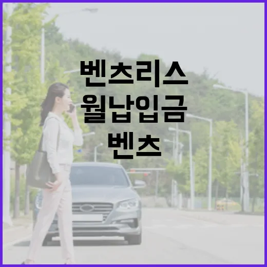 벤츠리스 처음 알아보는 방법, 월 납입금보다 통행비까지 같이 계산하기 - 요약