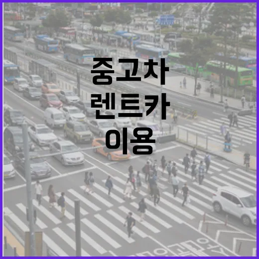 중고차렌트카 이용하는 방법, 대중교통 빈틈 메울 때 이렇게 고르면 편합니다 - 요약
