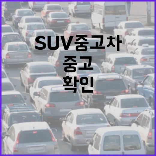SUV중고차 고를 때 비용 새는 구간까지 확인하는 방법 - 요약