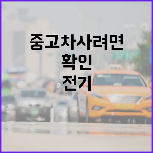 전기중고차 사려면 이렇게 확인하는 방법 - 요약