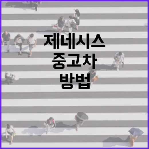 제네시스중고차 고를 때 비용 덜 새는 방법 - 요약
