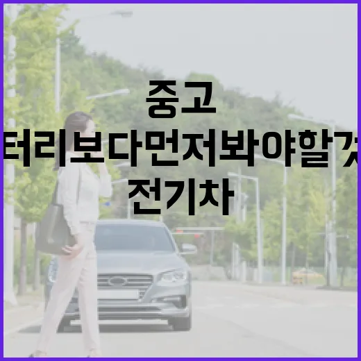 전기차중고 제대로 고르는 방법, 배터리보다 먼저 봐야 할 것들 - 요약