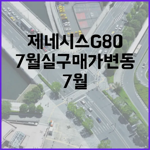 제네시스 G80 7월 실구매가 변동 이유 확인하는 방법 - 요약