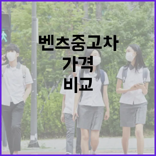 벤츠중고차가격 제대로 비교하는 방법, 초보자는 이렇게 보면 덜 헷갈립니다 - 요약