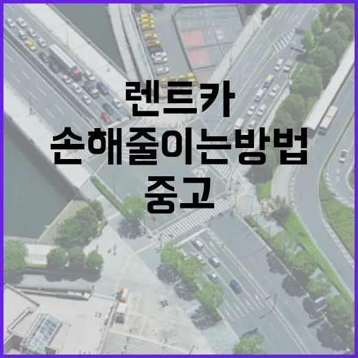 중고렌트카 고를 때 손해 줄이는 방법 - 요약