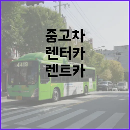 중고차렌트카 이용하는 방법, 계약 전에 요금과 반납 조건부터 보는 법 - 요약