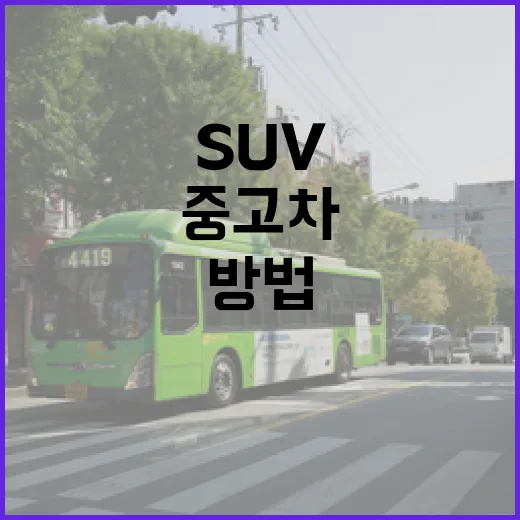 SUV중고차 고르려면 이렇게 보면 됩니다: 출퇴근·통행비까지 계산하는 방법 - 요약