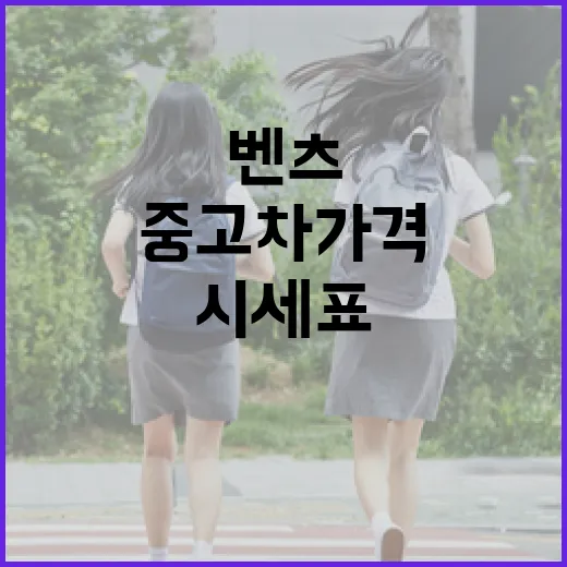 벤츠중고차가격 확인하는 방법, 시세표보다 먼저 봐야 할 기준 - 요약