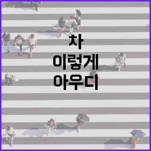 아우디중고차 사려면 이렇게: 통행료·유지비까지 따지는 현실 체크법 - 요약