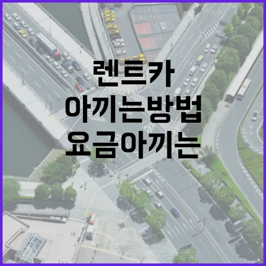 렌트카예약 초보자를 위한 요금 아끼는 방법 - 요약
