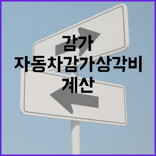 자동차감가상각비 계산하는 방법, 내 차 유지비에 이렇게 넣으면 됩니다 - 요약