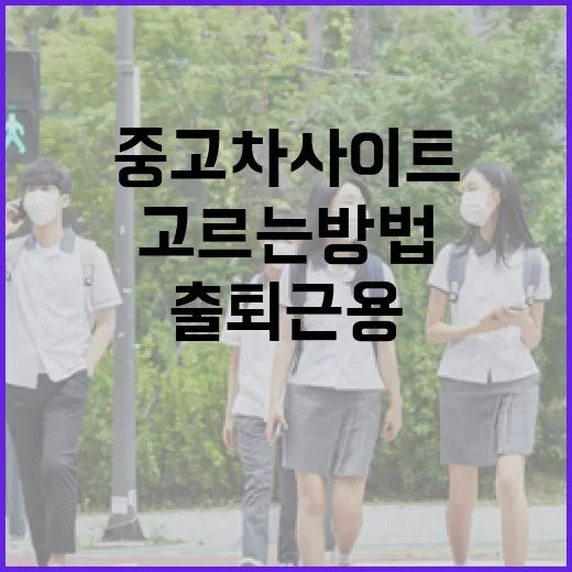 중고차사이트에서 출퇴근용 차 고르는 방법, 요금까지 같이 보는 체크법 - 요약