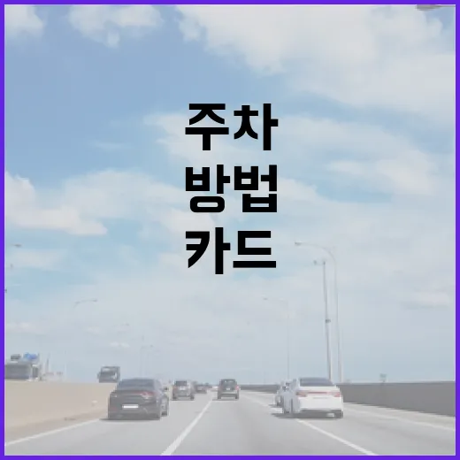 렌트카 빌릴 때 하이패스·교통카드·주차요금 덜 헤매는 방법 - 요약