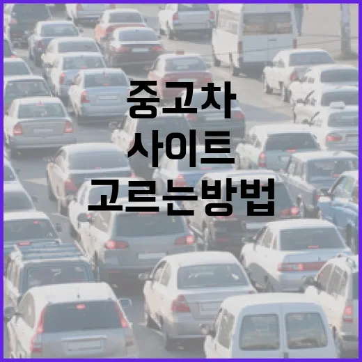 중고차구매사이트에서 헛돈 안 쓰고 차 고르는 방법 - 요약