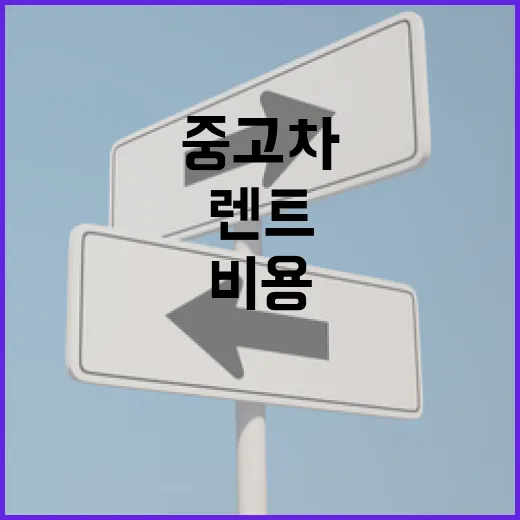 중고차단기렌트 비용 아끼려면 이렇게 고르세요 - 요약