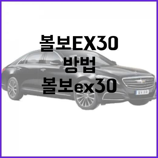 볼보 EX30 충전비와 하이패스 비용 계산하는 방법 - 요약