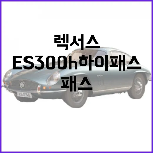 렉서스 ES300h 하이패스·주차·통행료 편하게 쓰는 방법 - 요약