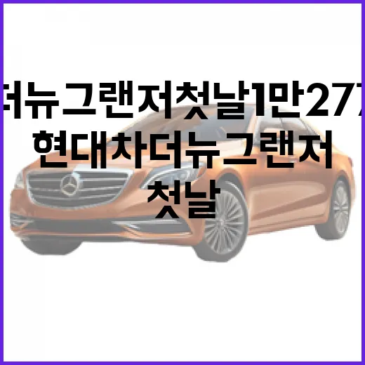 현대차 더뉴 그랜저 첫날 1만277대 계약 숫자 읽는 방법 - 요약