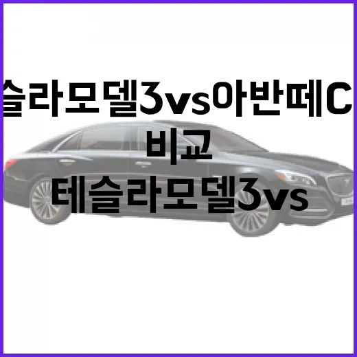 테슬라 모델3 vs 아반떼 CN8, 출퇴근 비용까지 비교하는 방법 - 요약