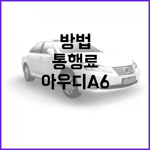 아우디 A6에 하이패스 제대로 쓰는 방법, 출고 후 통행료 실수 줄이려면 이렇게 - 요약