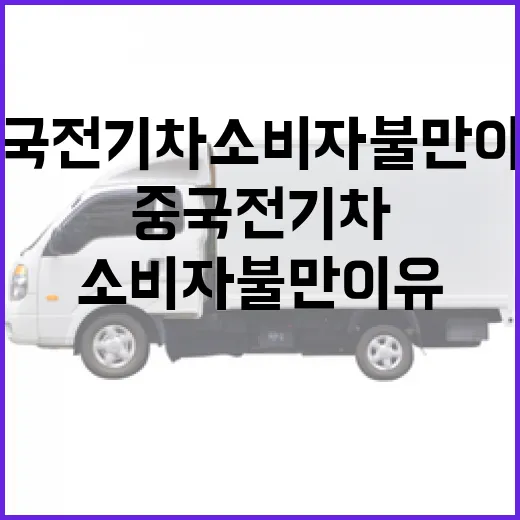 중국 전기차 소비자 불만 이유 확인하는 방법 - 요약