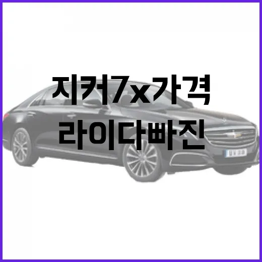 지커 7X 가격 보려면 이렇게 따져야 합니다: 라이다 빠진 SUV의 실제 선택법 - 요약