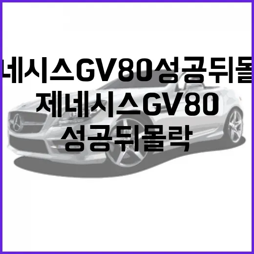 제네시스 GV80 성공 뒤 몰락을 피하려면 이렇게 따져보는 방법 - 요약