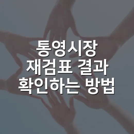 통영시장 재검표 결과 확인하는 방법, 아직 안 나온 이유와 27일 일정 - 요약