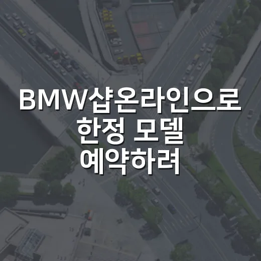 BMW샵온라인으로 한정 모델 예약하려면 이렇게 확인하세요 - 요약