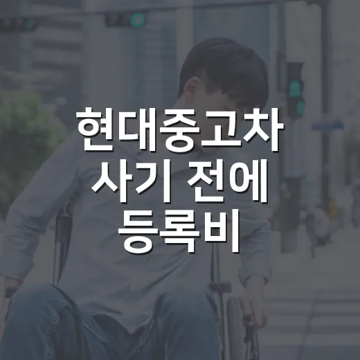 현대중고차 사기 전에 등록비·하이패스·보험까지 확인하는 방법 - 요약