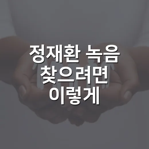 정재환 녹음 찾으려면 이렇게: 교통 안내방송·요금 안내 음원 확인하는 방법 - 요약