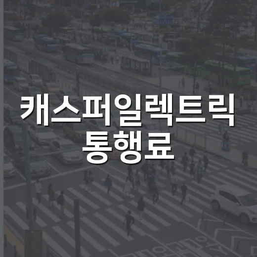 캐스퍼일렉트릭 통행료·주차비 아끼는 방법, 하이패스와 충전카드부터 챙기기 - 요약