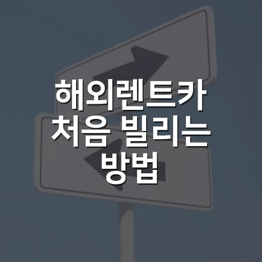 해외렌트카 처음 빌리는 방법, 면허증부터 톨비까지 이렇게 챙기면 덜 헤맵니다 - 요약