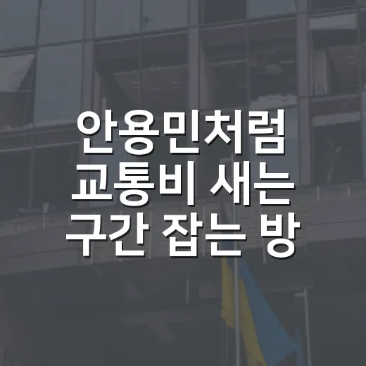 안용민처럼 교통비 새는 구간 잡는 방법 - 요약
