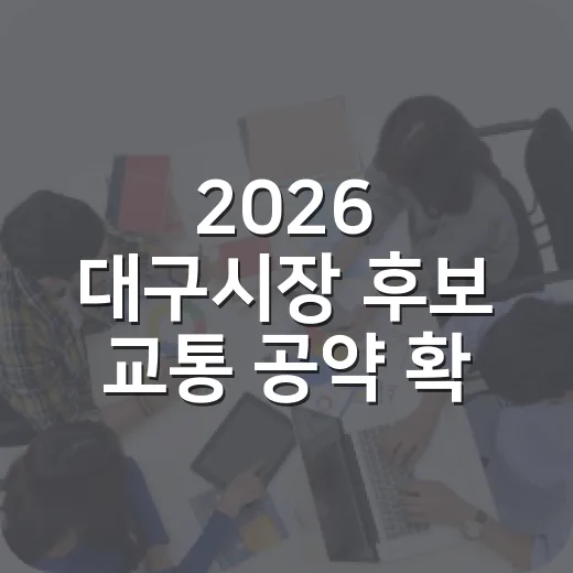 2026 대구시장 후보 교통 공약 확인하는 방법 - 요약