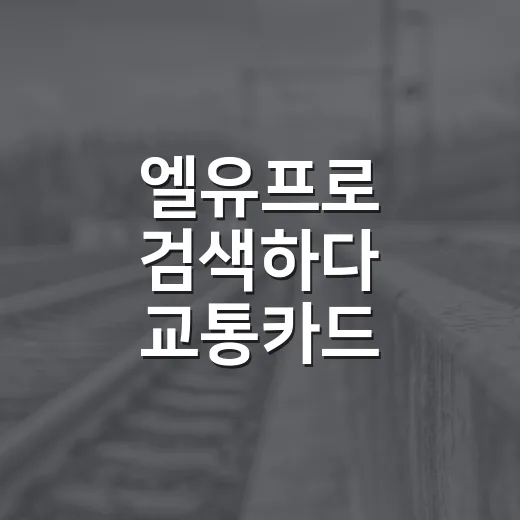 엘유프로 검색하다 교통카드·하이패스 헷갈릴 때 확인하는 방법 - 요약